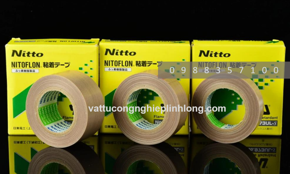 Băng keo chịu nhiệt NITTO 973UL sử dụng chất liệu PTFE do đó có khả năng chịu nhiệt 300 độ c